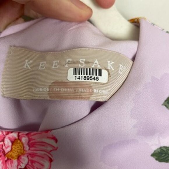 Keepsake the Label Pretty One Mini Dress Floral Ruffle Short Sleeves Womens S - Picture 5 of 9